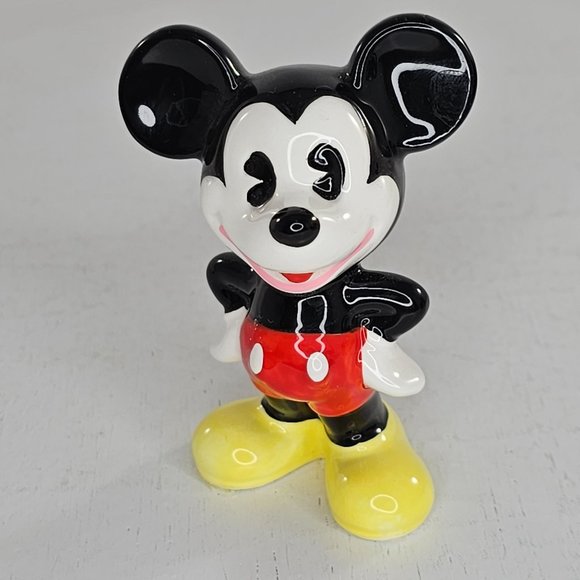 Vintage Disney Mickey Mouse Figurine Pie Eyed Japan - Picture 9 of 9